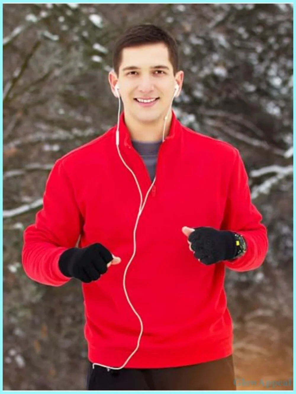 Unisex Knitted Fingerless Gloves Touchscreen Half-Finger Winter Warm Mittens 2